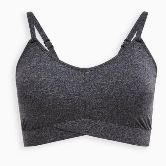 Torrid Lightly Lined Heather Cross Front Bralette, NWT - Picture 4 of 12